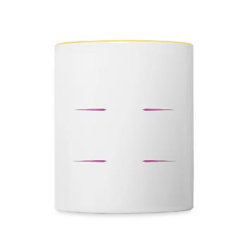 Lucy - Tasse zweifarbig - Weiß/Gelb - Vorne