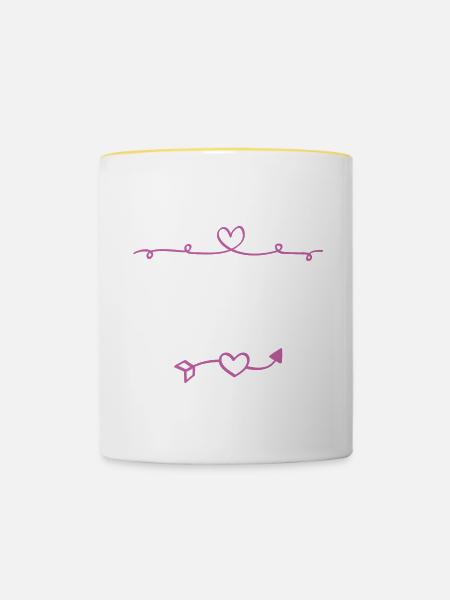 Noah - Tasse zweifarbig - Weiß/Gelb
