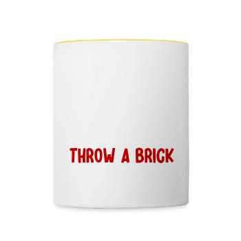 I Hate It When I Have To Be Nice To Someone - Tasse zweifarbig - Weiß/Gelb - Vorne