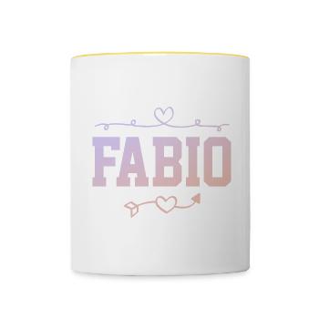 Fabio - Tasse zweifarbig - Weiß/Gelb - Vorne