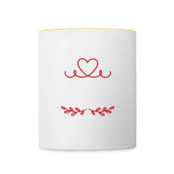 Jasmin - Tasse zweifarbig - Weiß/Gelb - Vorne