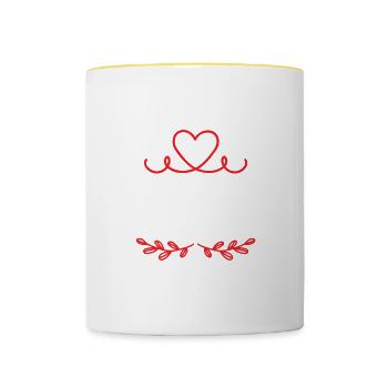 Moritz - Tasse zweifarbig - Weiß/Gelb - Vorne