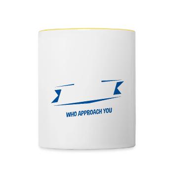 Practice Self-Care Like A Raccoon 4 - Contrasting Mug - white/yellow - Front