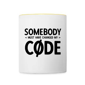Software Ingenieur Informatiker Programmierer - Tasse zweifarbig - Weiß/Gelb - Vorne