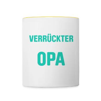 Gartenzwerg Für Gartenzwerg Liebhaber Gärtner Lust - Tasse zweifarbig - Weiß/Gelb - Vorne