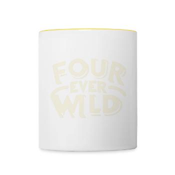 Four Ever Wild 61 - Tasse zweifarbig - Weiß/Gelb - Vorne