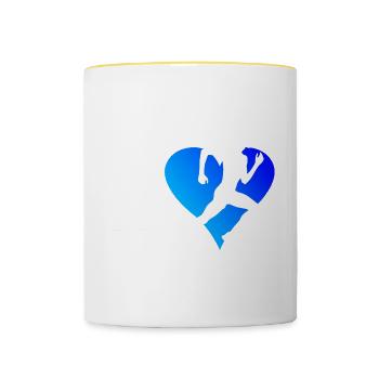 Jogging Running Race Women's Fitness Cross Country R - Contrasting Mug - white/yellow - Front