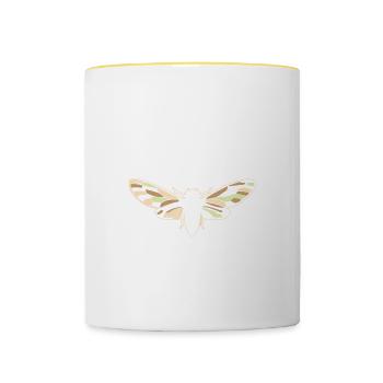 Cela vous dérange tous si je crie Essaim de couvées de cigales Cigadae - Mug contrasté - blanc/jaune - Devant