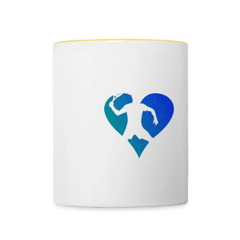 Pickleball Racquetball games Pickleball games - Contrasting Mug - white/yellow - Front