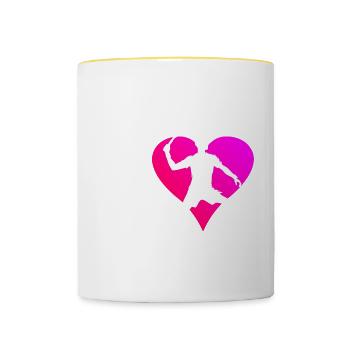 Women's Racquetball Men's Racquetball Games - Contrasting Mug - white/yellow - Front