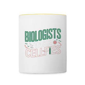 Biologists Take Cellfies 6 - Tasse zweifarbig - Weiß/Gelb - Vorne