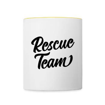 Rescue Team - Contrasting Mug - white/yellow - Front