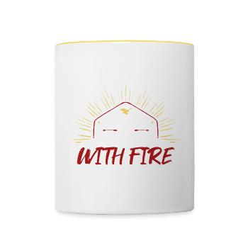 Soudeur Soudage Métallurgiste Schlosser - Mug contrasté - blanc/jaune - Devant