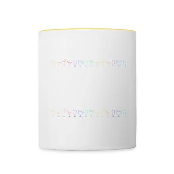 Barman Bartender Mixer Cocktail Cadeau - Mug contrasté - blanc/jaune - Devant