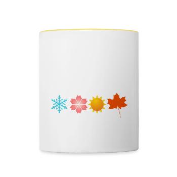 Zukünftiger Meteorologe Wetterfrosch Gift - Tasse zweifarbig - Weiß/Gelb - Vorne