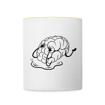 Brain - Contrasting Mug - white/yellow - Front