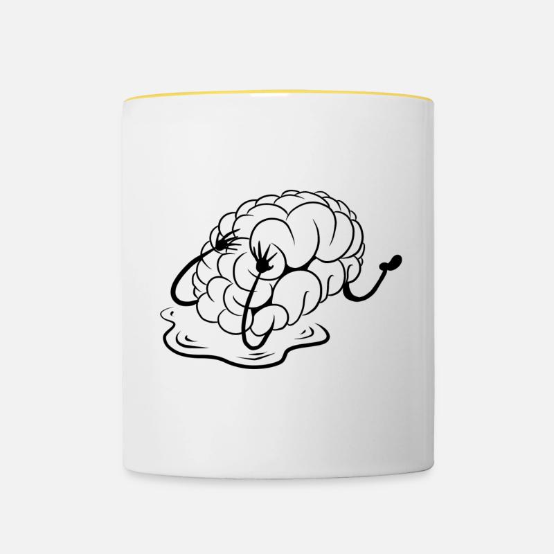 Brain - Contrasting Mug - white/yellow