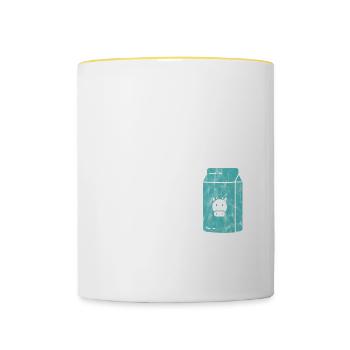 Ne donnez pas à cette princesse du lait 4 - Mug contrasté - blanc/jaune - Devant