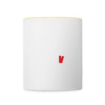 Lateinlehrer Student Schüler Geschenk - Tasse zweifarbig - Weiß/Gelb - Vorne