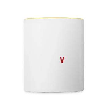 Lateinlehrer Student Schüler Geschenk - Tasse zweifarbig - Weiß/Gelb - Vorne
