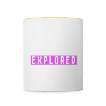 North Cape team tour design - Contrasting Mug - white/yellow - Front