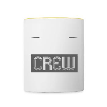 Équipe de cuisson - Mug contrasté - blanc/jaune - Devant