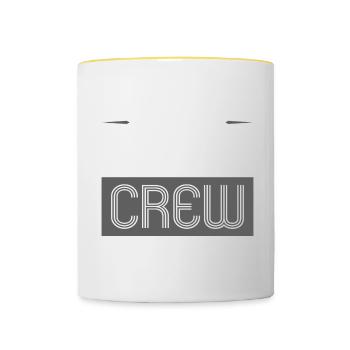 Dancing Crew - Tasse zweifarbig - Weiß/Gelb - Vorne
