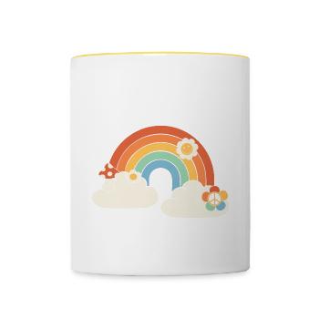 Un enseignant accéléré choisit d’inclure l’ABA sur la neurodiversité - Mug contrasté - blanc/jaune - Devant