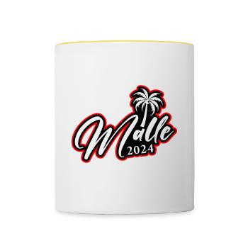 Malle 2024 Palma de Majorque - Mug contrasté - blanc/jaune - Devant