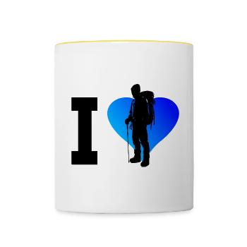 Women's Climbers Men's Bouldering Climbers - Contrasting Mug - white/yellow - Front
