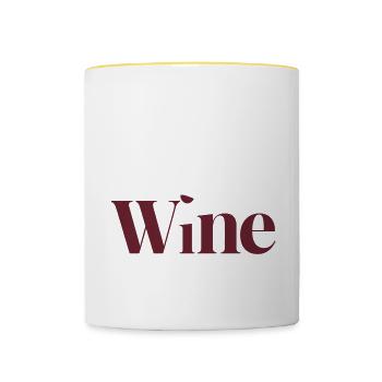 Jesus Drank Wine 6 - Tasse zweifarbig - Weiß/Gelb - Vorne