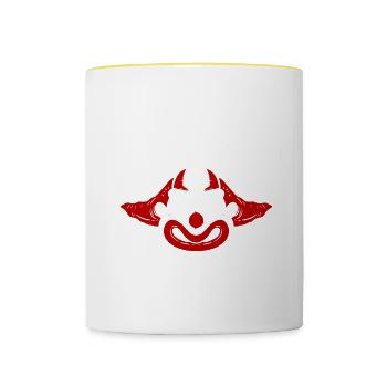 Happy Clown Happy Person Poison - Contrasting Mug - white/yellow - Front
