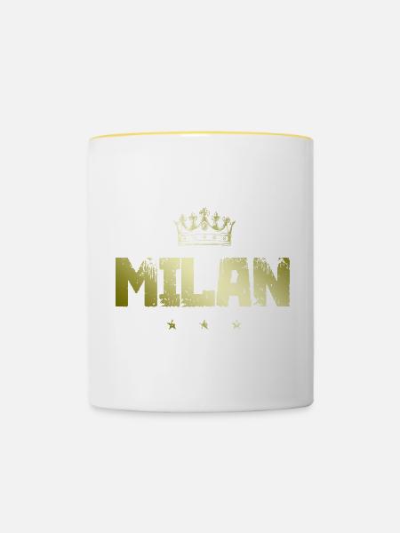 Milan - Tasse zweifarbig - Weiß/Gelb