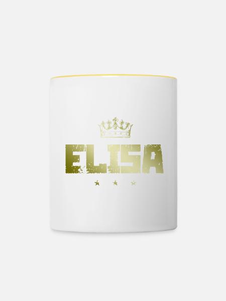 Elisa - Tasse zweifarbig - Weiß/Gelb