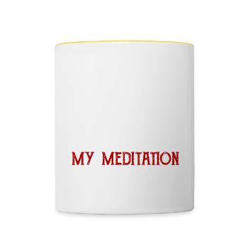Miles Are My Meditation 3 - Contrasting Mug - white/yellow - Front
