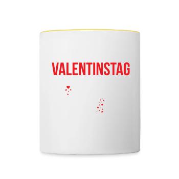 Valentinstag Alle So: Ich So: - Tasse zweifarbig - Weiß/Gelb - Vorne
