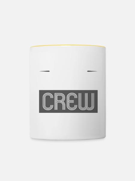 Bachelor Crew - Tasse zweifarbig - Weiß/Gelb