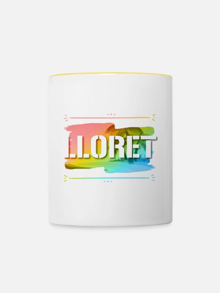 Lloret De Mar - Tasse zweifarbig - Weiß/Gelb
