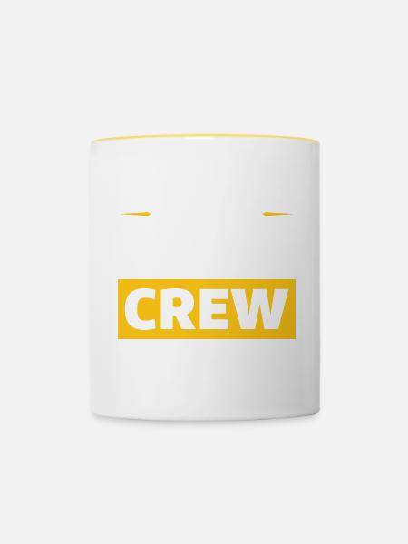 Skiing Crew - Tasse zweifarbig - Weiß/Gelb