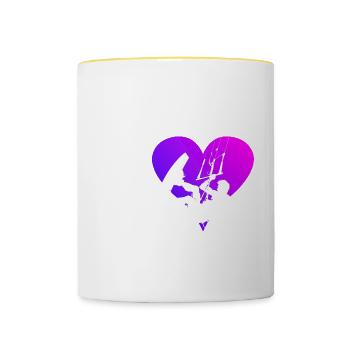 Kitesurfing Women Kitesurfing Kitesurfing Kite Men - Contrasting Mug - white/yellow - Front