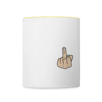 I Am 24 + 1 Sarcastic Funny 25th Birthday Turning - Contrasting Mug - white/yellow - Front