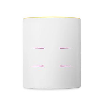 Franc - Mug contrasté - blanc/jaune - Devant