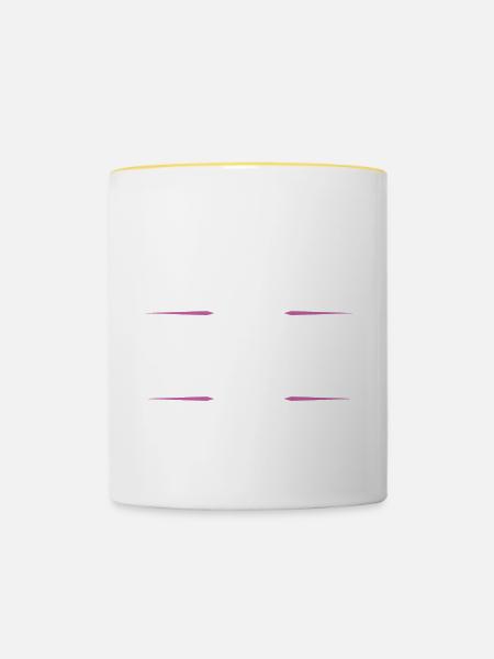 Frank - Tasse zweifarbig - Weiß/Gelb