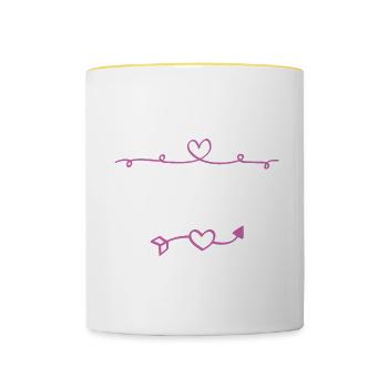 Jennifer - Contrasting Mug - white/yellow - Front