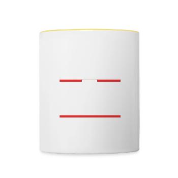 Gamer Beruf - Tasse zweifarbig - Weiß/Gelb - Vorne