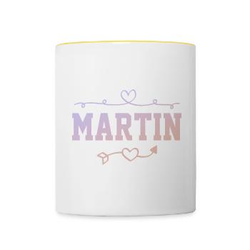 Martin - Mug contrasté - blanc/jaune - Devant