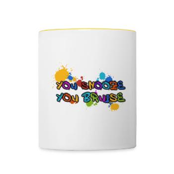 Paintball Paintballer Geschenk - Tasse zweifarbig - Weiß/Gelb - Vorne