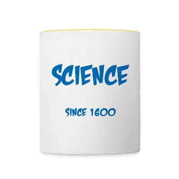 Taking all the fun out of guessing since 1600 7 - Contrasting Mug - white/yellow - Front