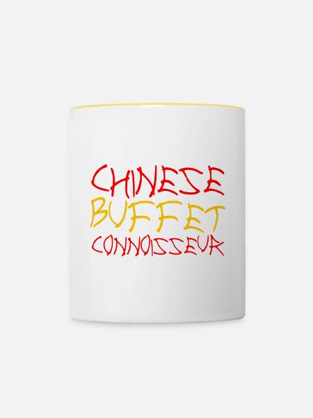 Chinese Buffet Connoisseur 4 - Tasse zweifarbig - Weiß/Gelb