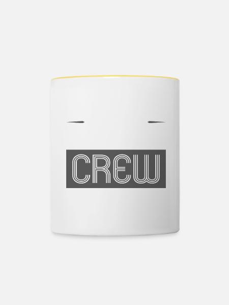 Motorcycle Crew - Tasse zweifarbig - Weiß/Gelb